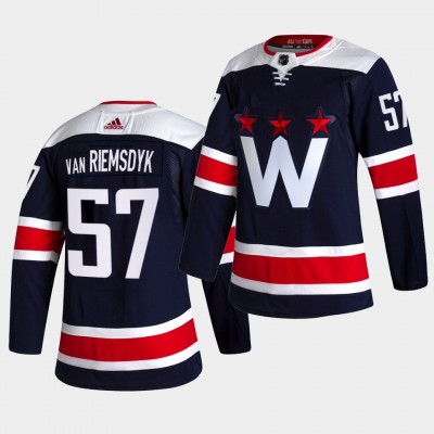 Adidas Washington Capitals #57 Trevor van Riemsdyk Men's 202122 Alternate Authentic NHL Jersey Black